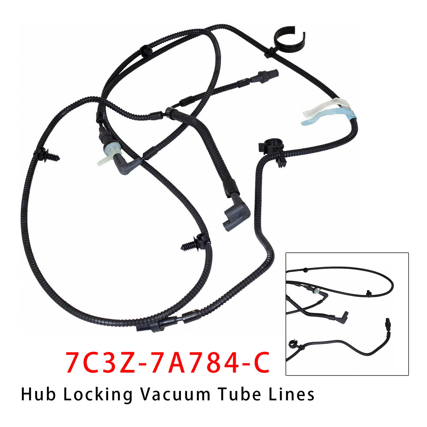 2008-2010 Ford Super Duty Models w/ 6.7L Diesel Engines 7C3Z-7A784-C Hub Locking Vacuum Tube Lines