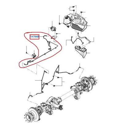 2008-2010 Ford Super Duty Models w/ 6.7L Diesel Engines 7C3Z-7A784-C Hub Locking Vacuum Tube Lines