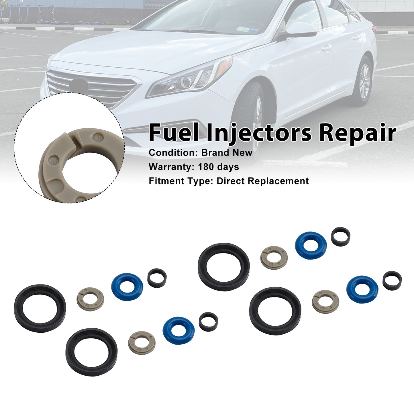 2016-2018 Hyundai Fit Kia Sorento 2.4L 353102GGA0 Fuel Injector Seal O-Ring Fit
