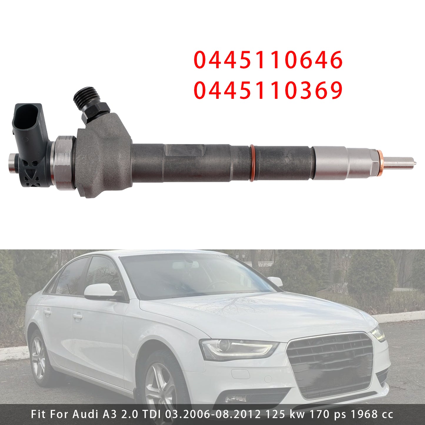 AUDI A3 A4 A5 Q5 TT 0445110646 1Pcs Fuel Injector