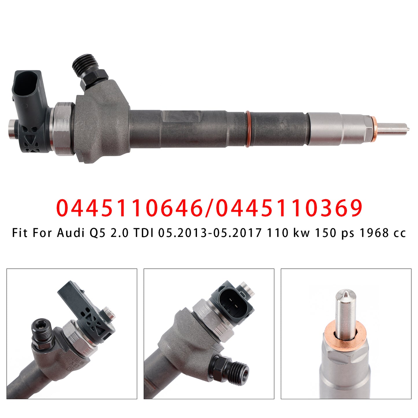 AUDI A3 A4 A5 Q5 TT 0445110646 1Pcs Fuel Injector