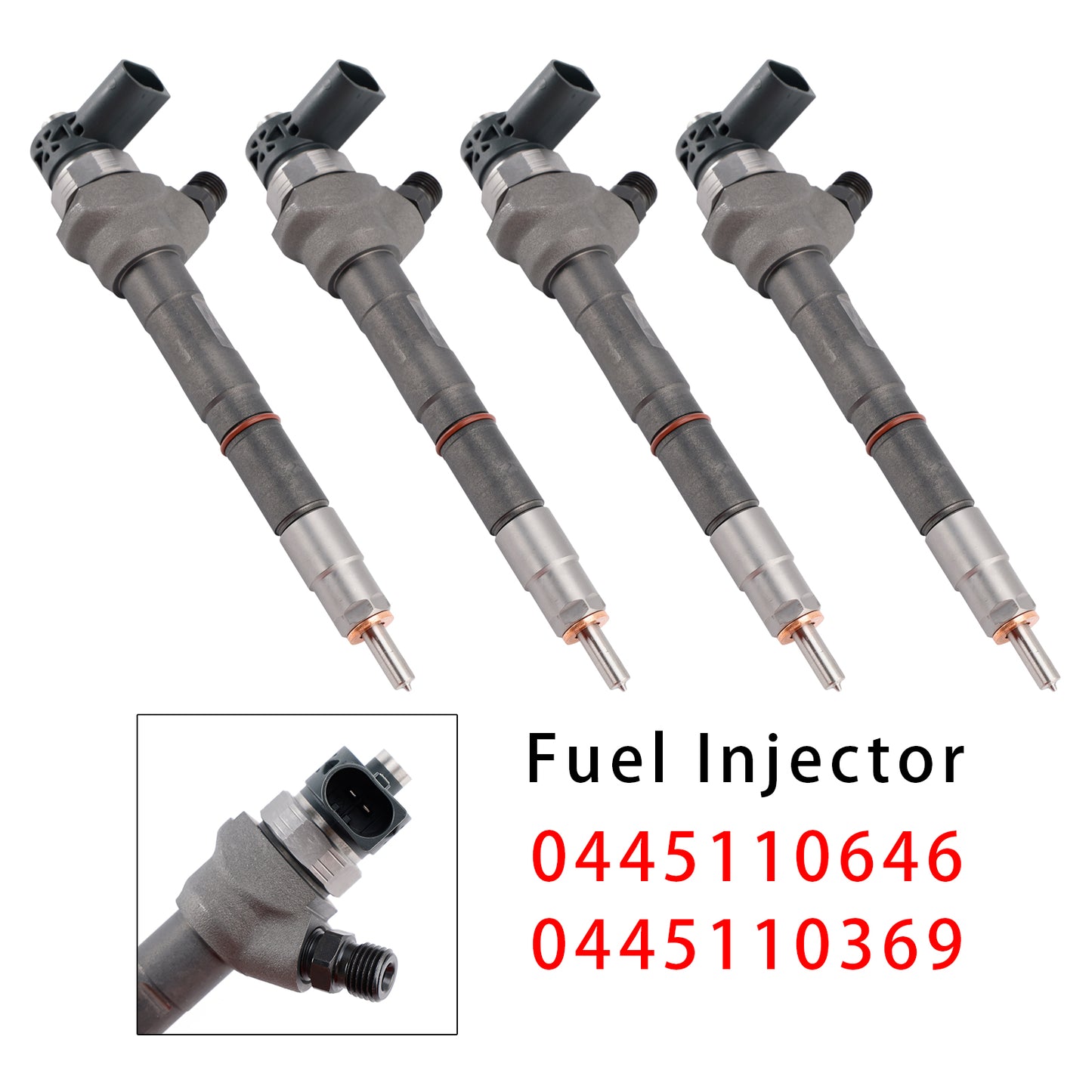 VW Audi Seat Skoda 2.0 TDI 0445110646 0445110369 4Pcs Fuel Injector