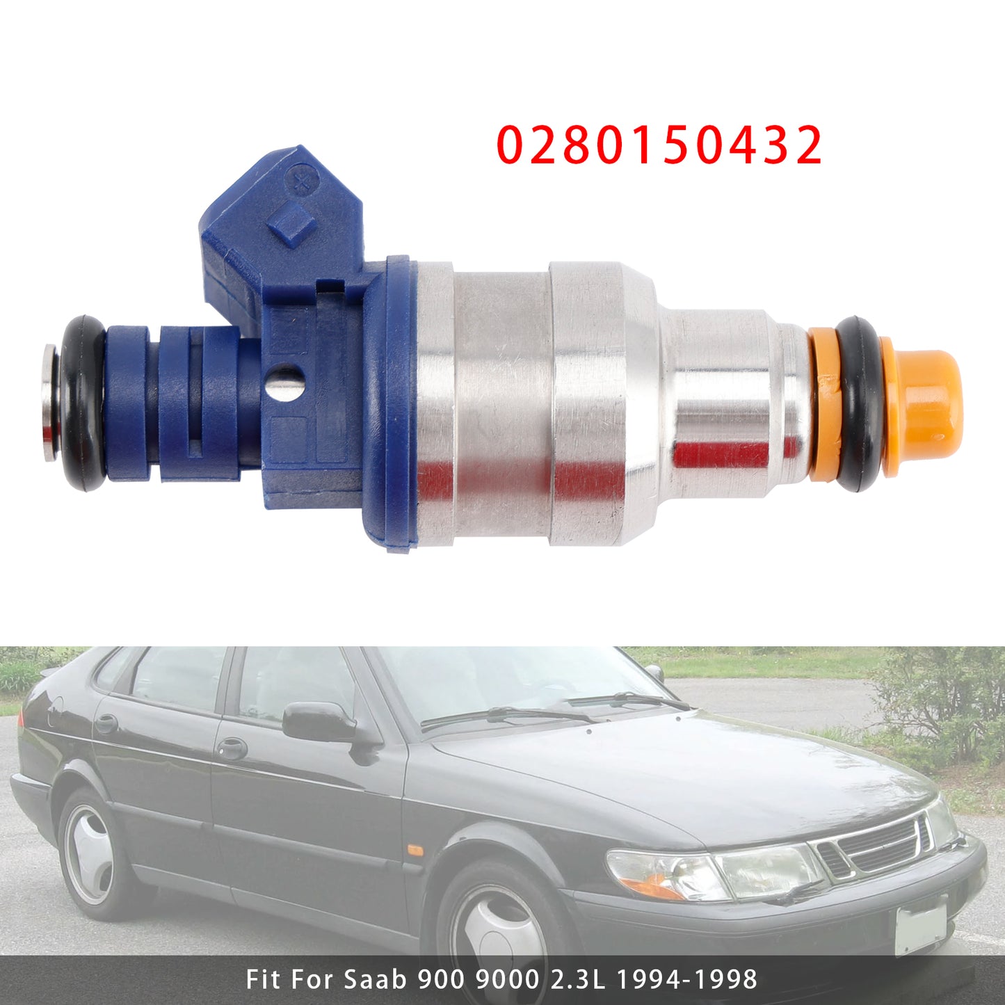 1994-1998 Saab 900 9000 2.3L 0280150432 1Pcs Fuel Injector