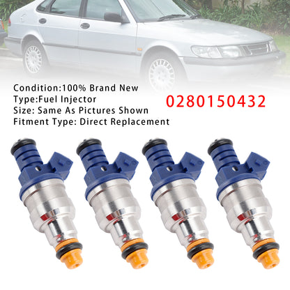 1994 Saab 9000 2.3L 0280150432 4Pcs Fuel Injector