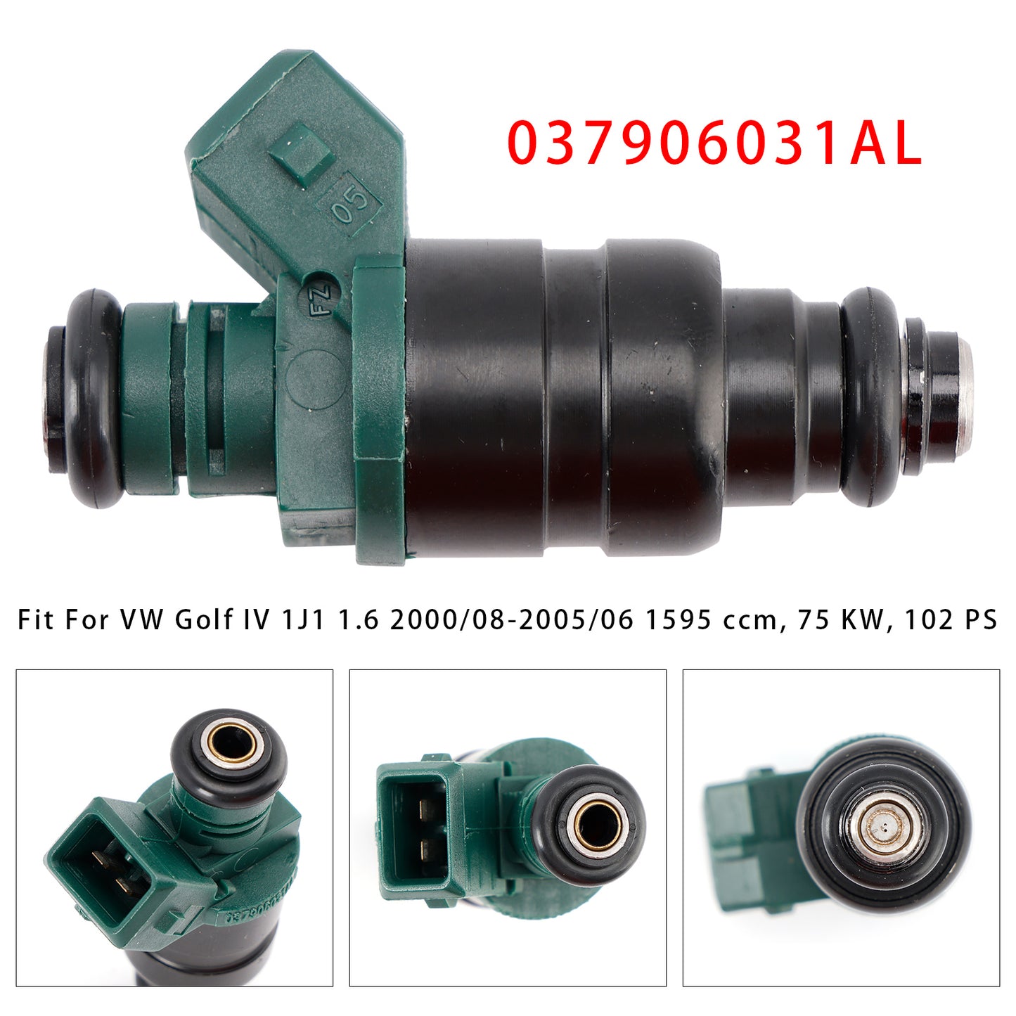 2000/08-2005/05 VW Bora 1J2 1.6 1595 ccm 75 KW 102 PS 037906031AA 1Pcs Fuel Injector