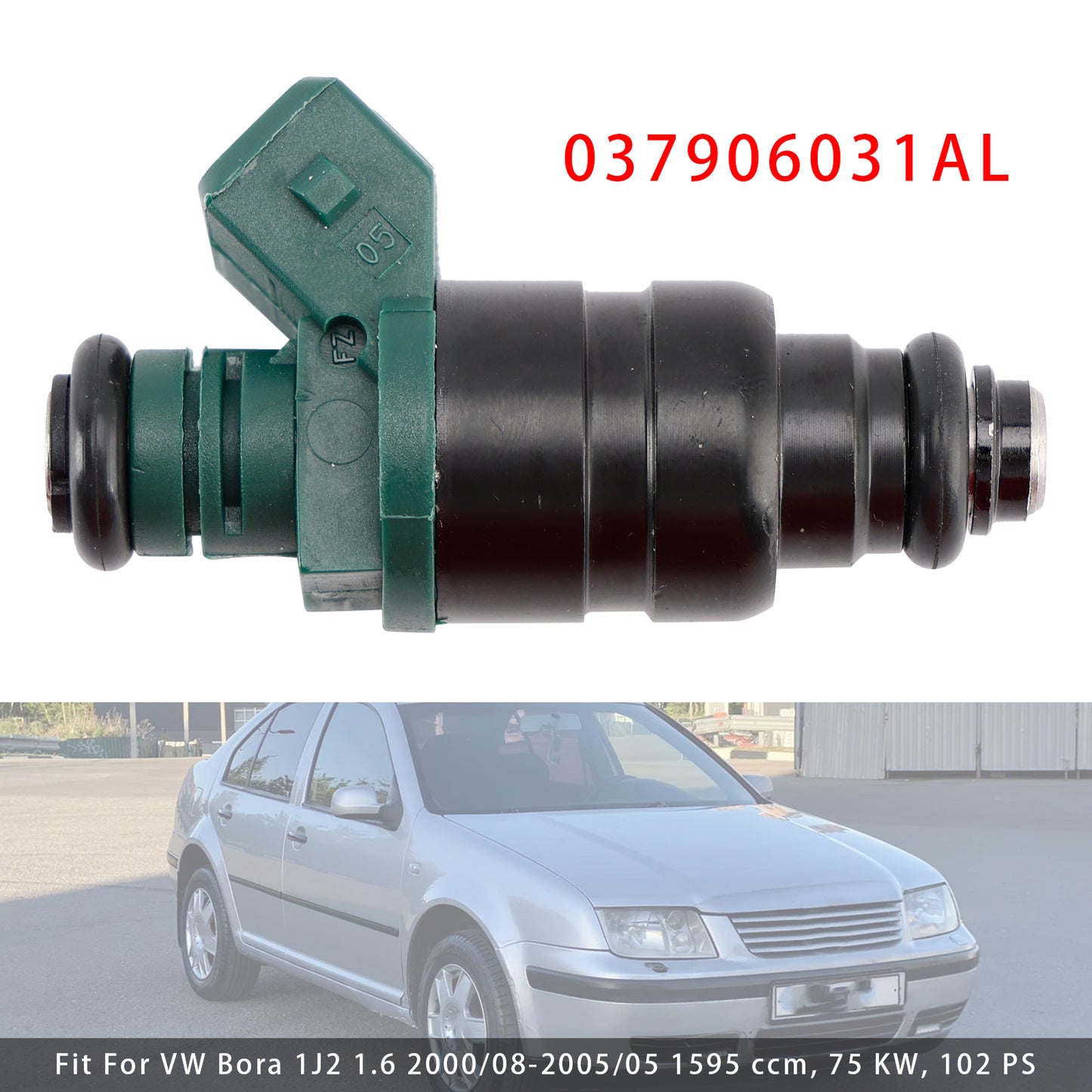 2000/08-2005/05 VW Bora 1J2 1.6 1595 ccm 75 KW 102 PS 037906031AA 1Pcs Fuel Injector