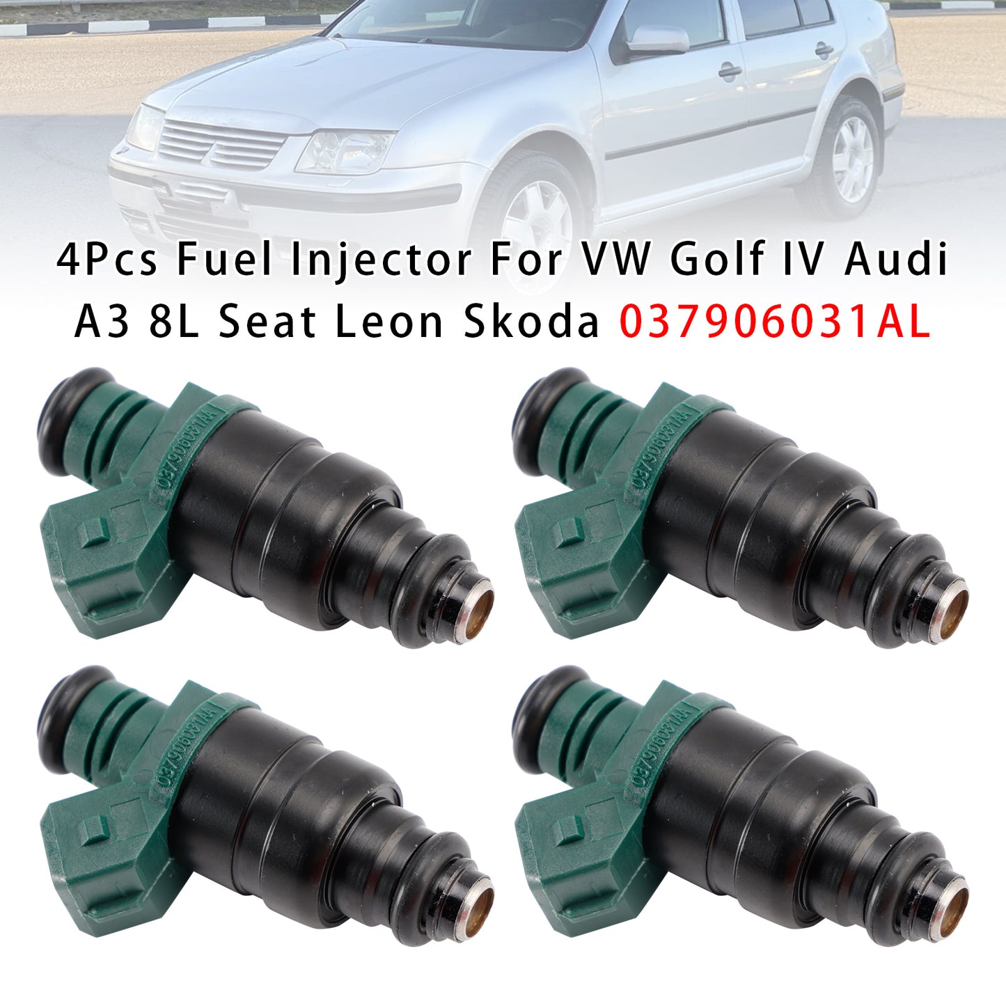 2000/08-2005/05 VW Bora Variant 1J6 1.6 1595 ccm 75 KW 102 PS 037906031AL 4Pcs Fuel Injector