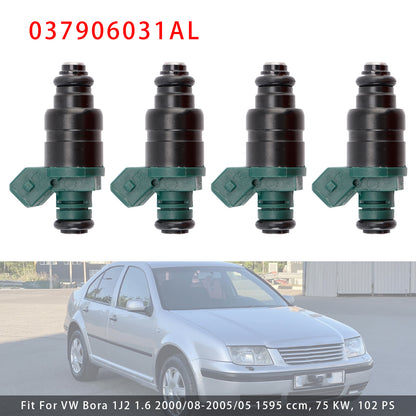 2000/08-2005/05 VW Bora Variant 1J6 1.6 1595 ccm 75 KW 102 PS 037906031AL 4Pcs Fuel Injector