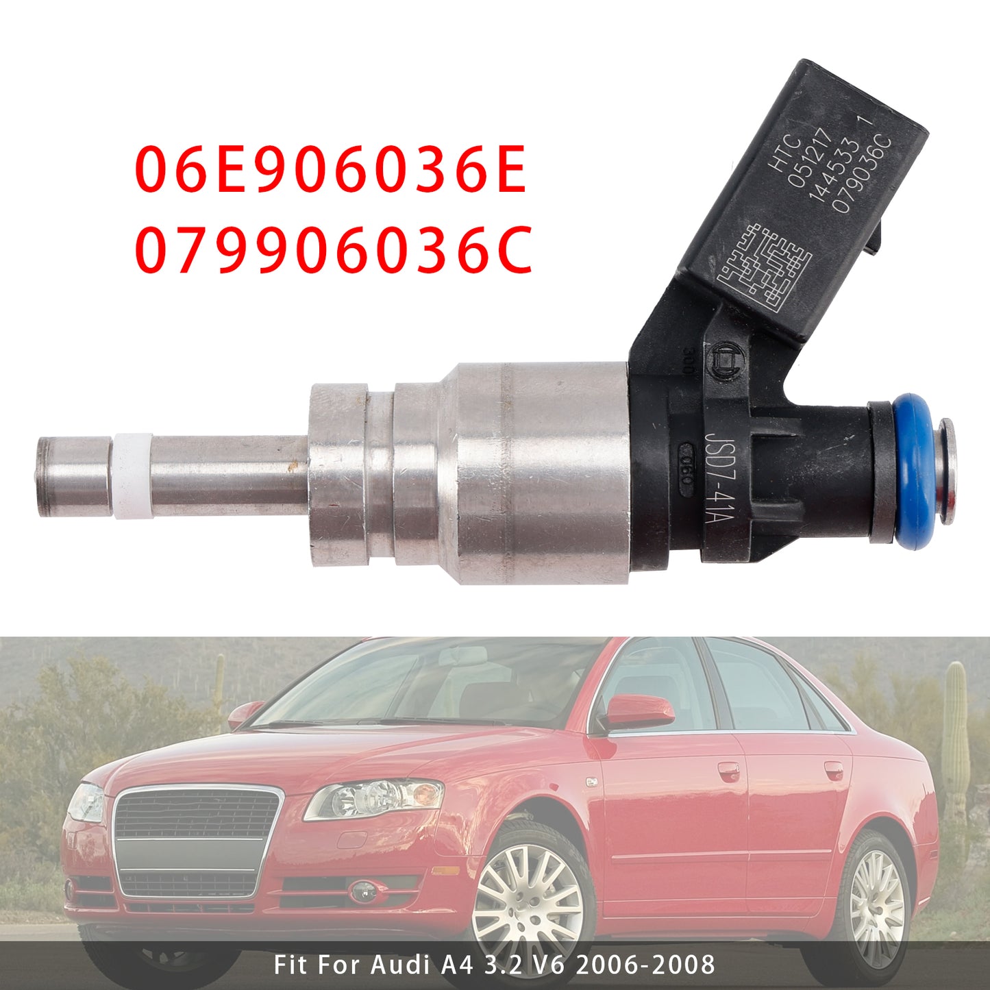 2006-2008 Audi A4 3.2 V6 079906036C 1Pcs Fuel Injector