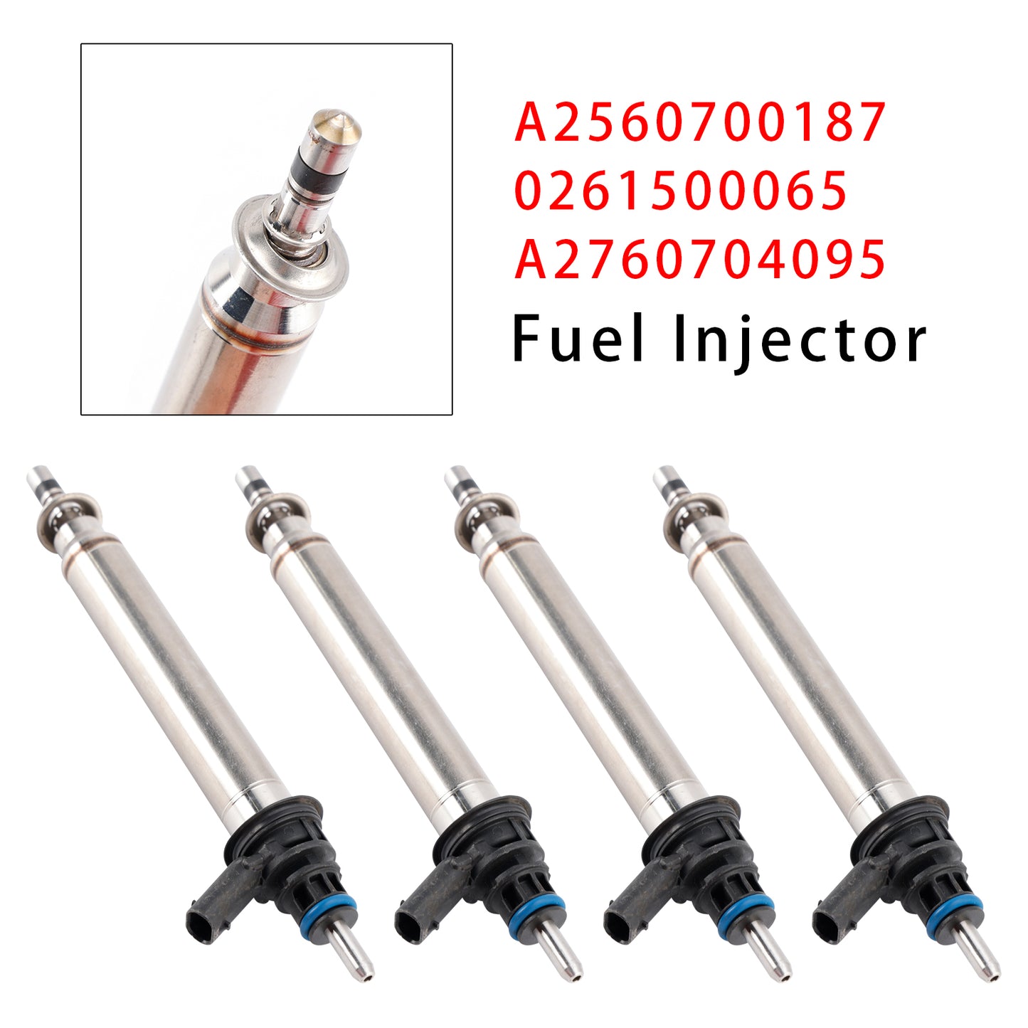 12-22 Mercedes Benz A2560700187 0261500065 A2760704095 4Pcs Fuel Injector
