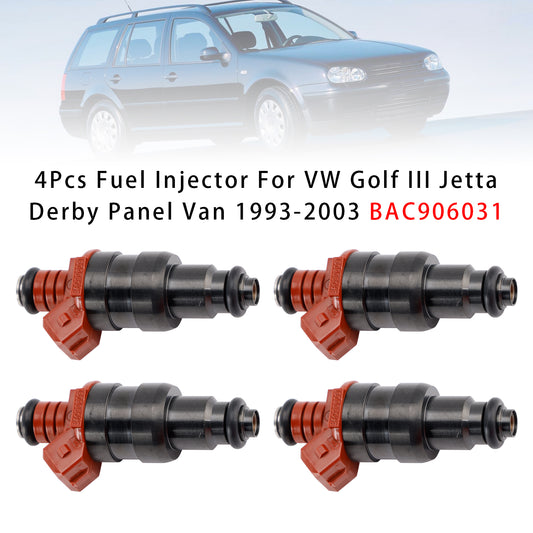 1993-2003 VW Golf III Jetta Derby Panel Van BAC906031 4Pcs Fuel Injector