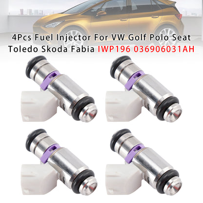 VW Golf Polo Seat Toledo Skoda Fabia IWP196 036906031AH 4Pcs Fuel Injector
