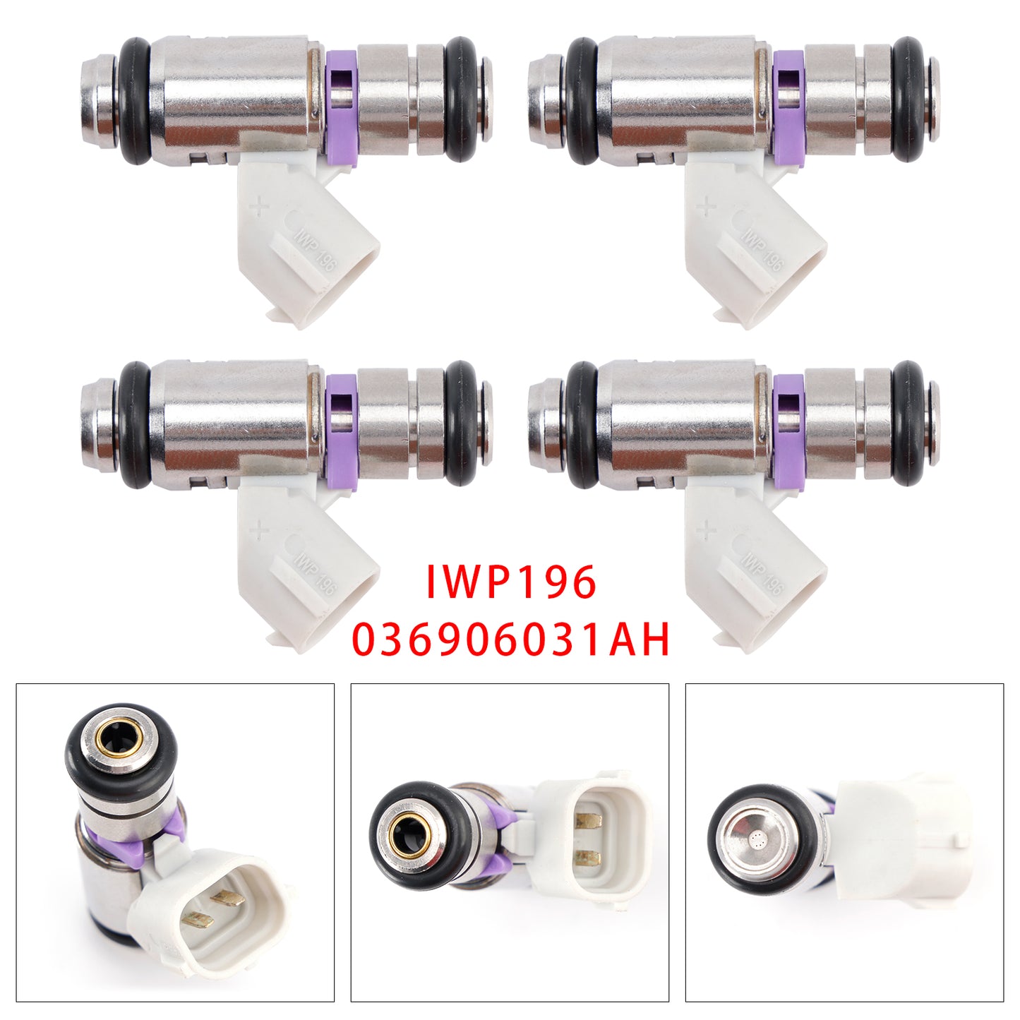 VW Golf Polo Seat Toledo Skoda Fabia IWP196 036906031AH 4Pcs Fuel Injector