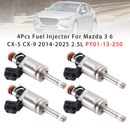 2014-2016 Mazda 6 2.5L PY01-13-250 4Pcs Fuel Injector