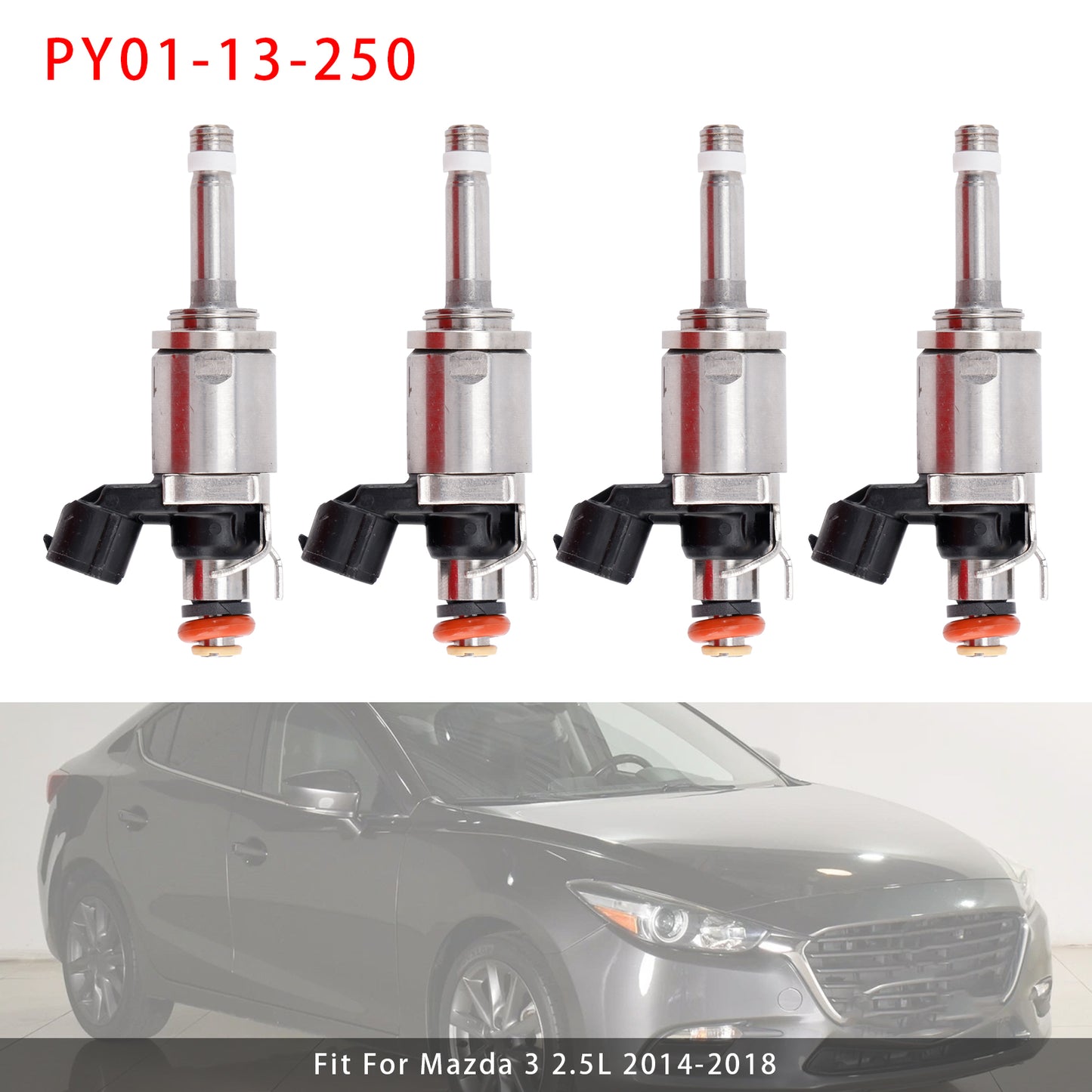 2014-2016 Mazda 6 2.5L PY01-13-250 4Pcs Fuel Injector