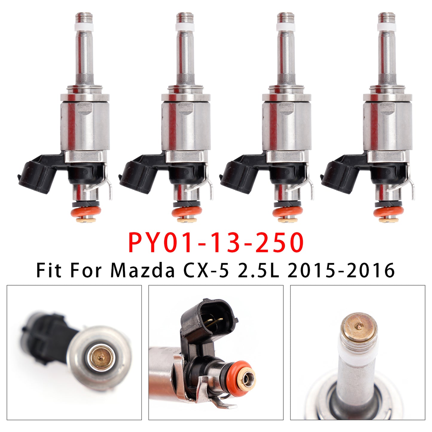 2014-2016 Mazda 6 2.5L PY01-13-250 4Pcs Fuel Injector