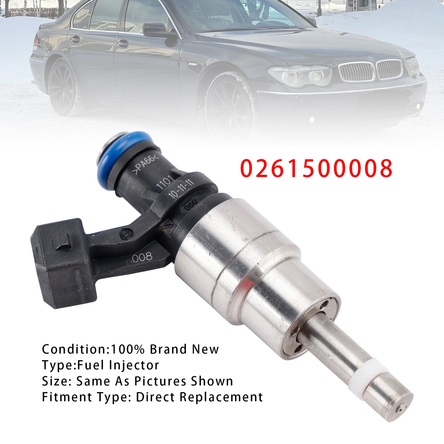 2002-2008 BMW 7(E65/E66)760I 760IL 0261500008 1Pcs Fuel Injector