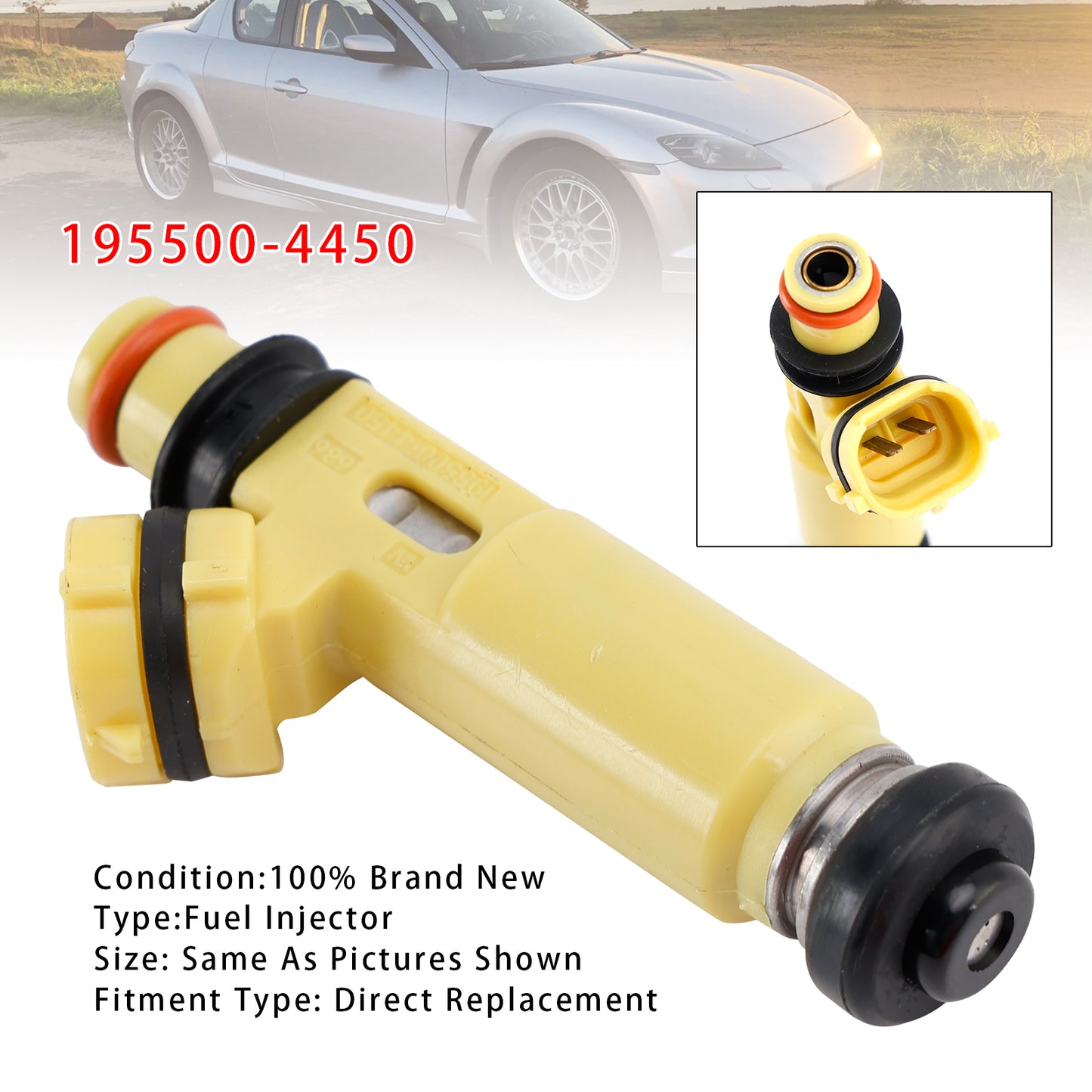 2004-2009 Mazda RX-8 1.3L 195500-4450 1Pcs Fuel Injector