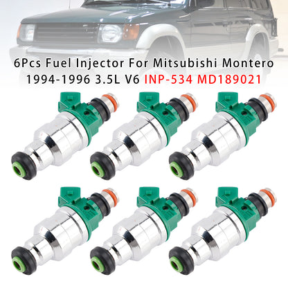 1994-1996 Mitsubishi Montero 3.5L V6 INP-534 MD189021 6Pcs Fuel Injector