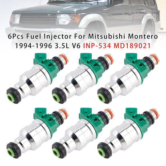 1994-1996 Mitsubishi Montero 3.5L V6 INP-534 MD189021 6Pcs Fuel Injector