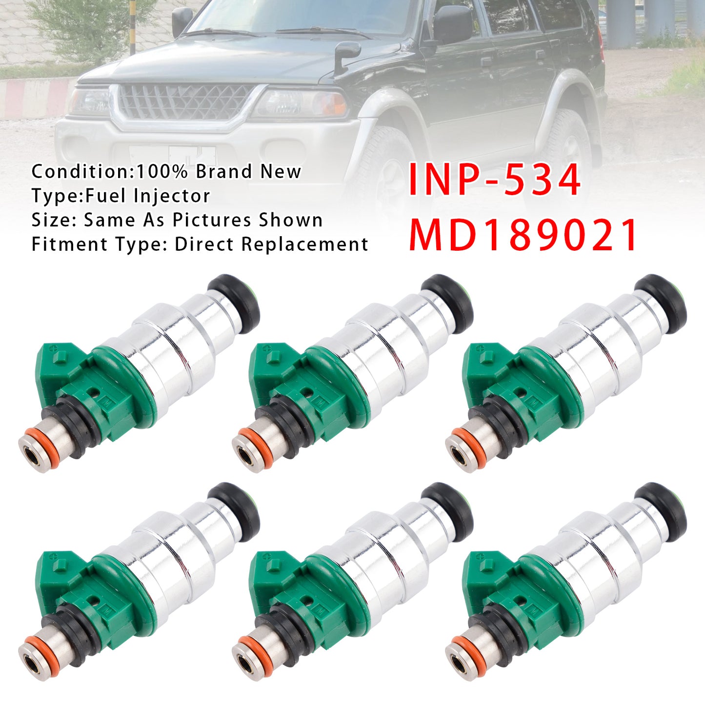 1994-1996 Mitsubishi Montero 3.5L V6 INP-534 MD189021 6Pcs Fuel Injector