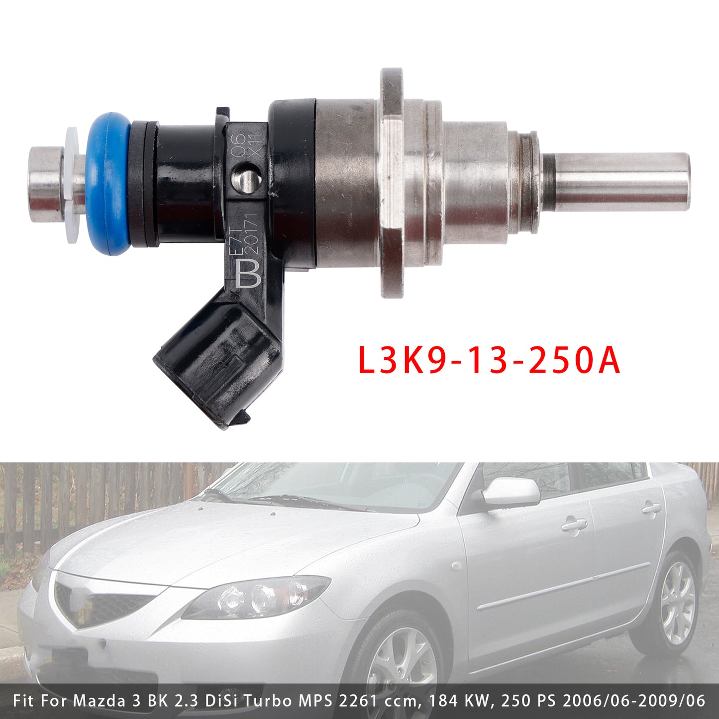 2006/06-2009/06 Mazda 3 BK 2.3 DiSi Turbo MPS 2261 ccm 184 KW 250 PS L3K9-13-250A 1Pcs Fuel Injector