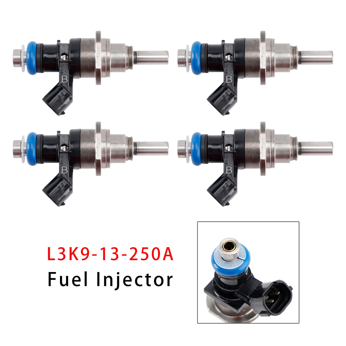 2006/12-2009/06 Mazda 3 BK 2.3 MPS Turbo 2261 ccm 191 KW 260 PS E7T20171 4Pcs Fuel Injector