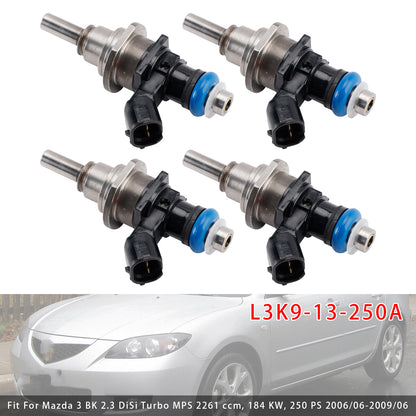 2006/12-2009/06 Mazda 3 BK 2.3 MPS Turbo 2261 ccm 191 KW 260 PS E7T20171 4Pcs Fuel Injector