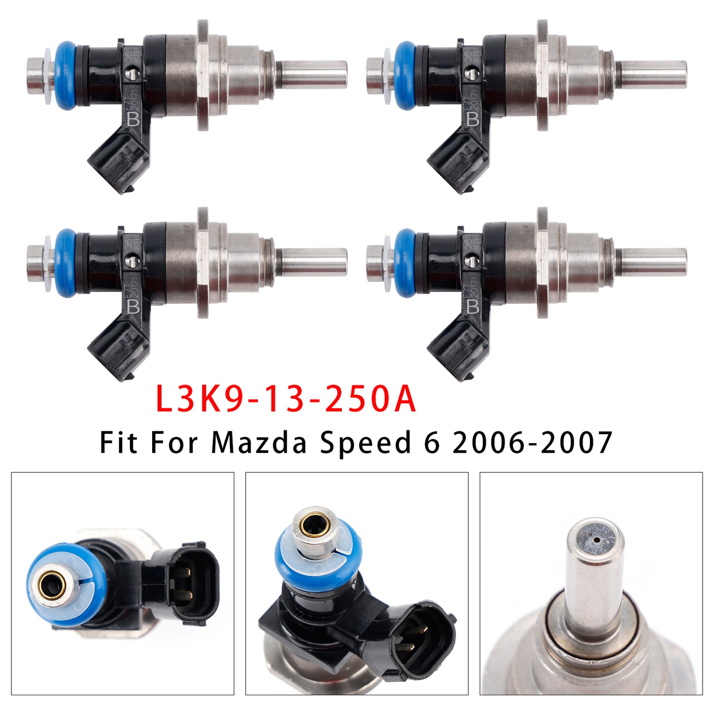 2006/12-2009/06 Mazda 3 BK 2.3 MPS Turbo 2261 ccm 191 KW 260 PS E7T20171 4Pcs Fuel Injector