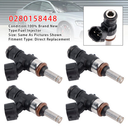 VW Golf Audi A3 A4 Q3 Q5 Tiguan Octavia 0280158448 4Pcs Fuel Injector
