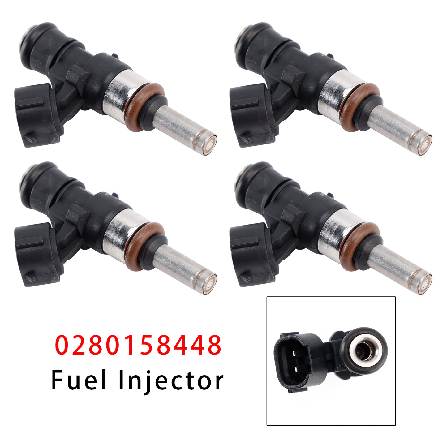 VW Golf Audi A3 A4 Q3 Q5 Tiguan Octavia 0280158448 4Pcs Fuel Injector