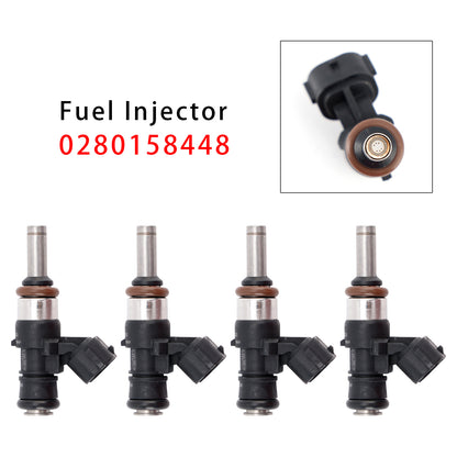 VW Golf Audi A3 A4 Q3 Q5 Tiguan Octavia 0280158448 4Pcs Fuel Injector