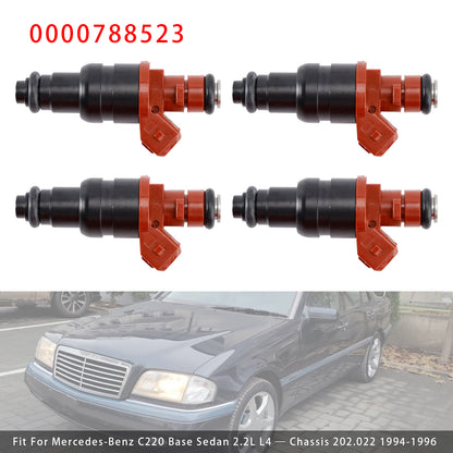 Mercedes-Benz W210 S210 W202 W124 C208 C230 0000788523 4Pcs Fuel Injector