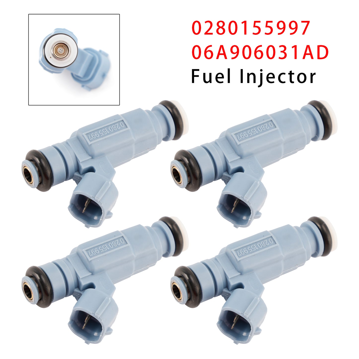VW Audi Seat Skoda 0280155997 06A906031AD 4Pcs Fuel Injector