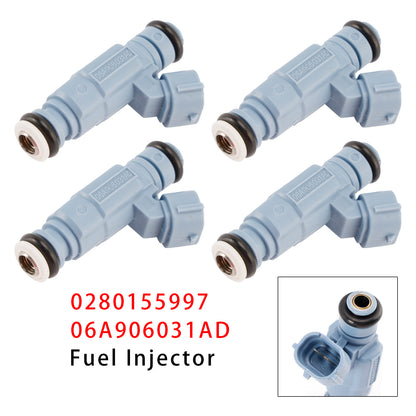 VW Audi Seat Skoda 0280155997 06A906031AD 4Pcs Fuel Injector