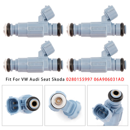 VW Audi Seat Skoda 0280155997 06A906031AD 4Pcs Fuel Injector