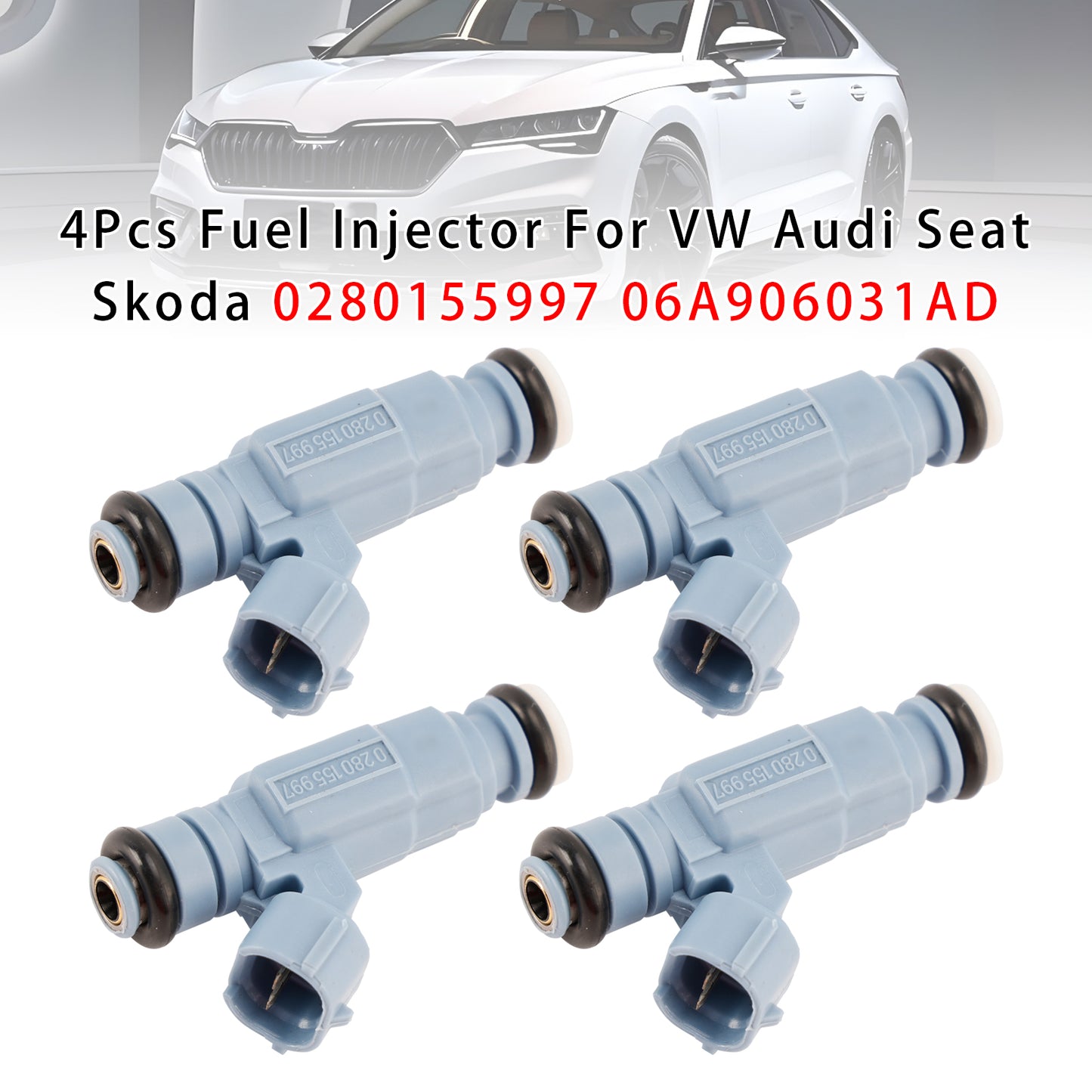VW Audi Seat Skoda 0280155997 06A906031AD 4Pcs Fuel Injector