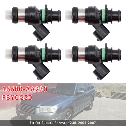 Subaru Forester Impreza Legacy 2.0L 16600-AA230 FBYCG50 4Pcs Fuel Injector