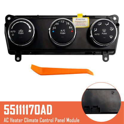 2011-2013 Jeep Wrangler 55111170AD AC Heater Climate Control Panel Module