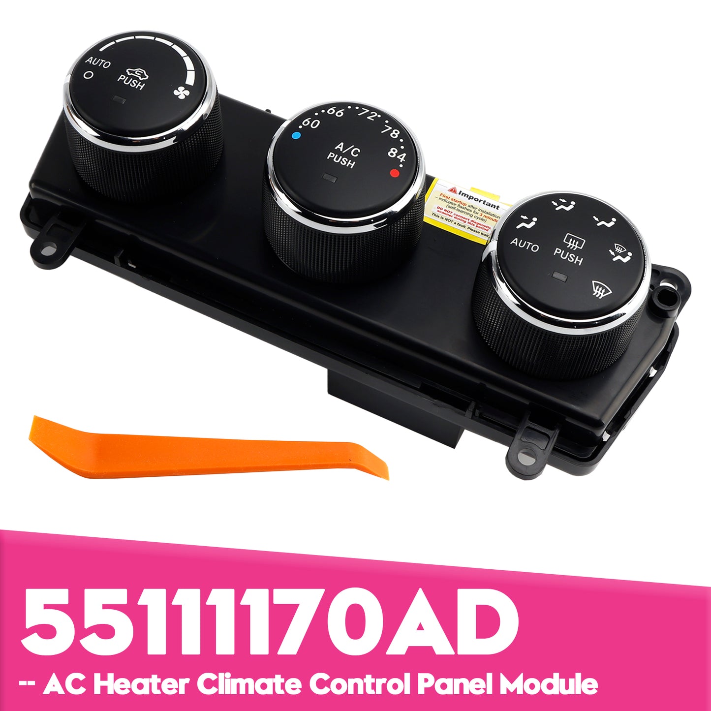 2011-2013 Jeep Wrangler 55111170AD AC Heater Climate Control Panel Module