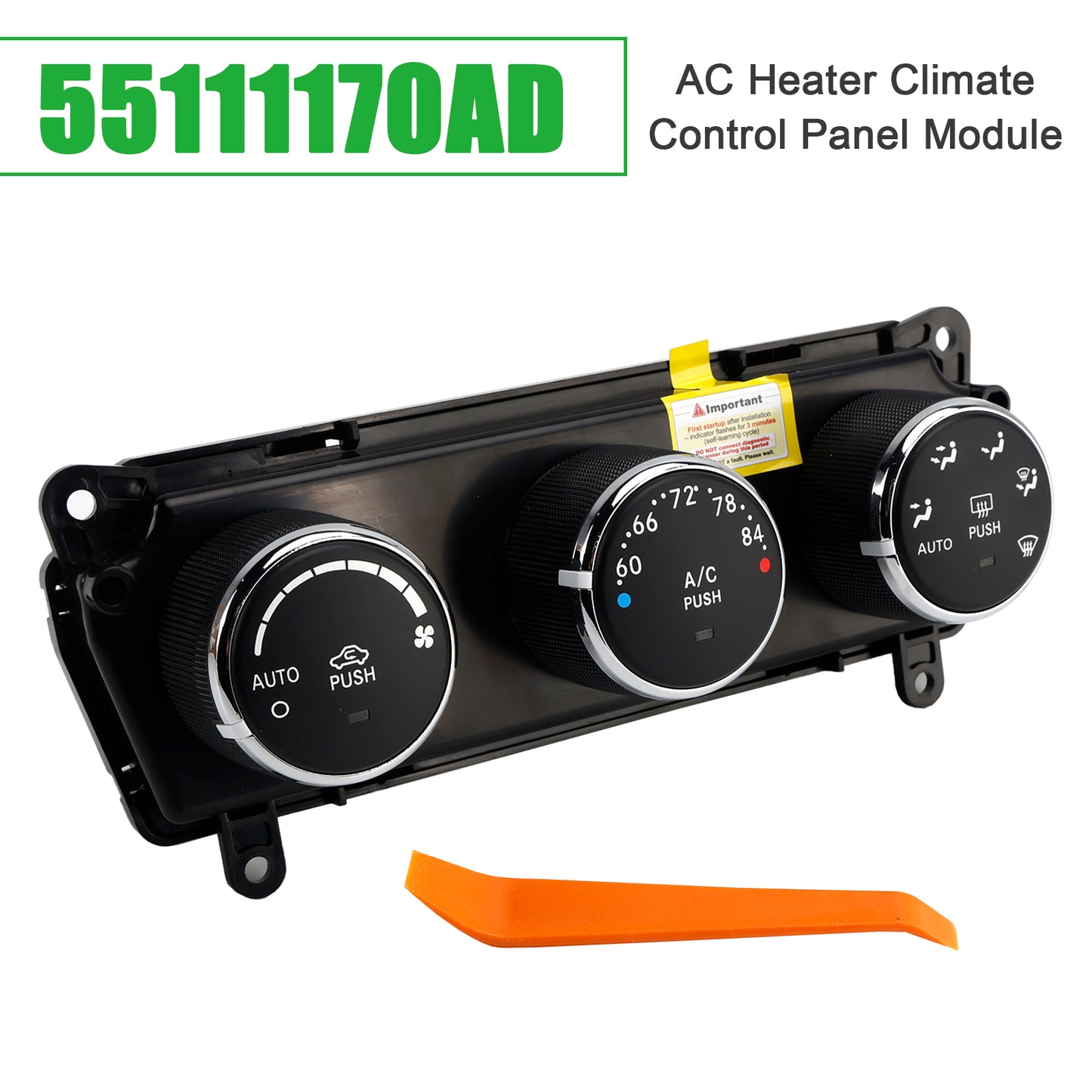 2011-2013 Jeep Wrangler 55111170AD AC Heater Climate Control Panel Module