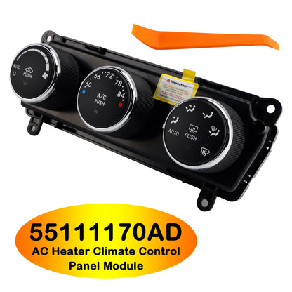 2011-2013 Jeep Wrangler 55111170AD AC Heater Climate Control Panel Module