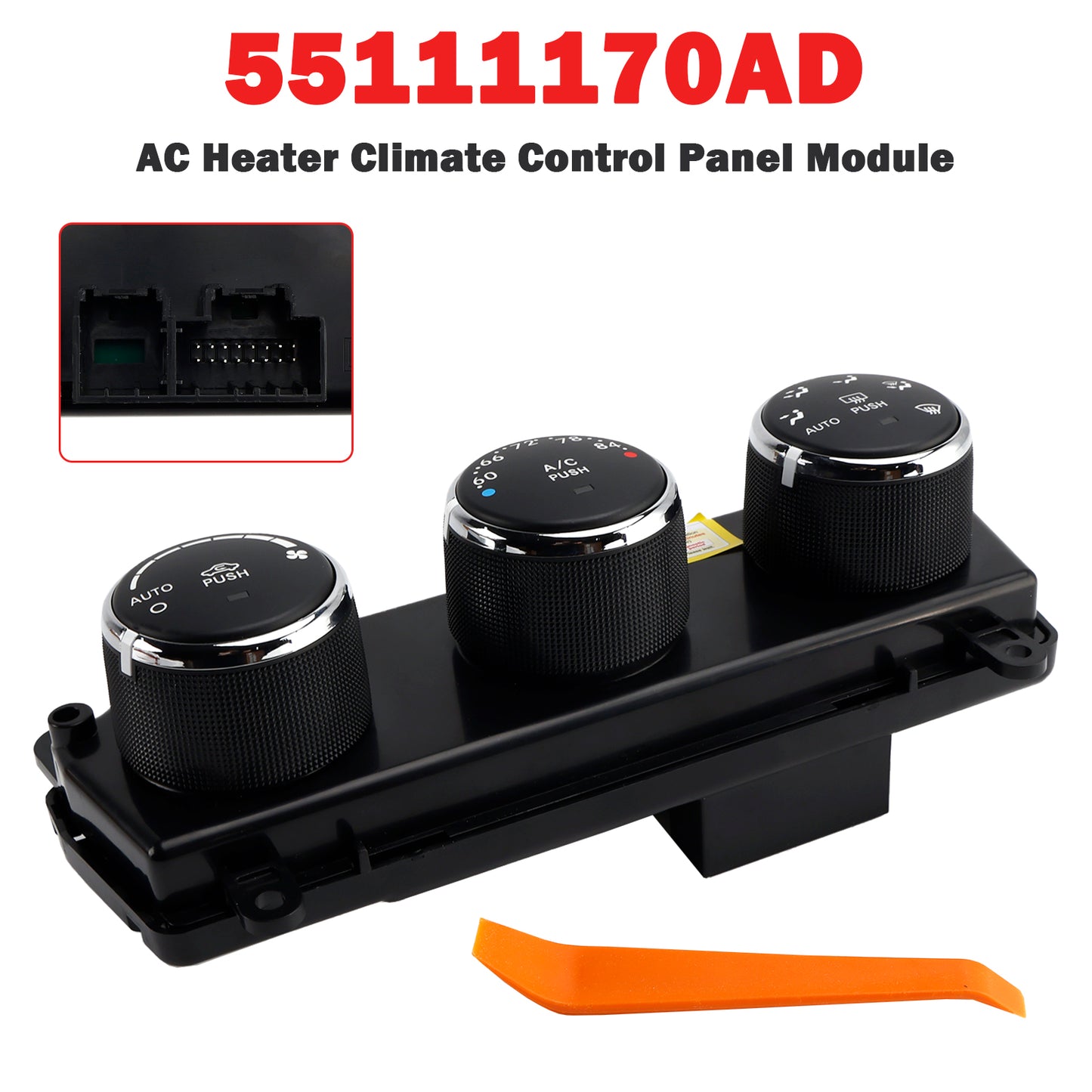2011-2013 Jeep Wrangler 55111170AD AC Heater Climate Control Panel Module