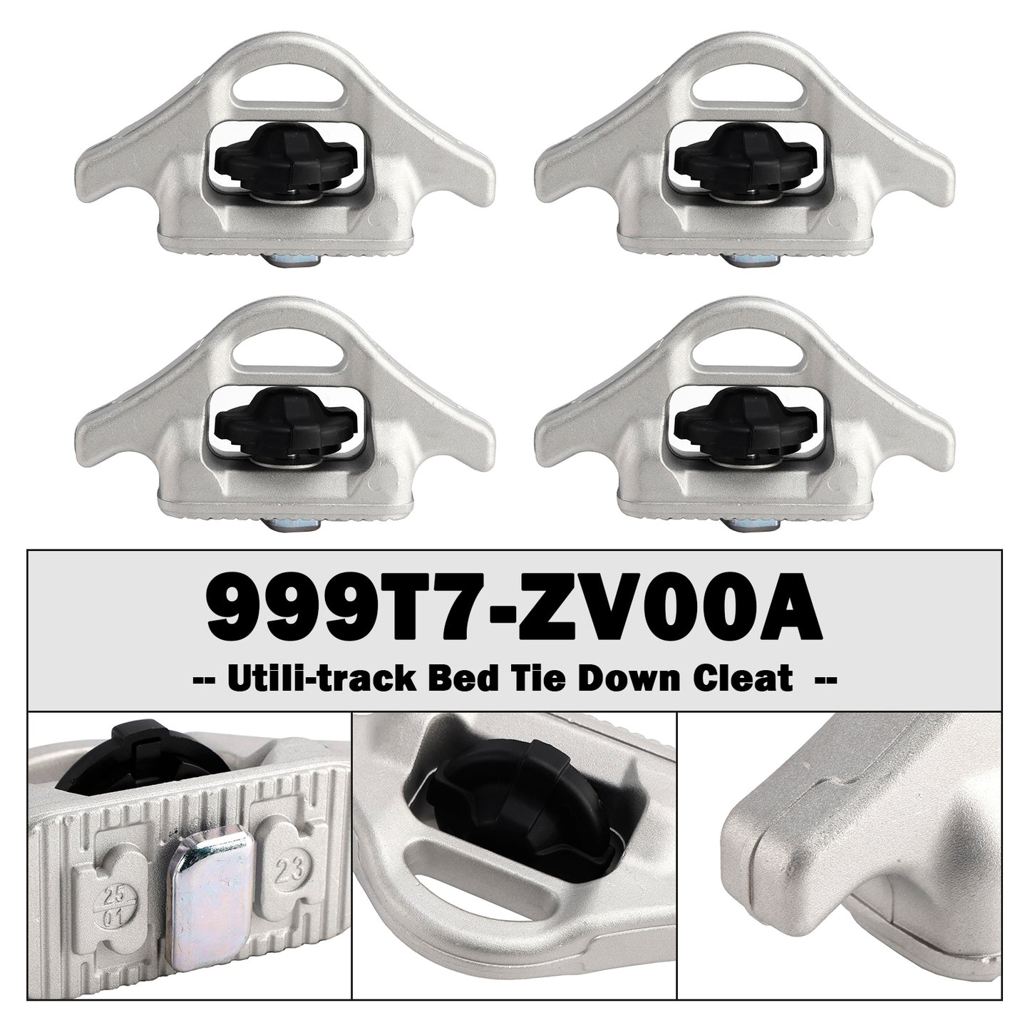 2005-2025 Nissan Frontier 999T7-ZV00A 4 Pcs Utili-track Bed Tie Down Cleat