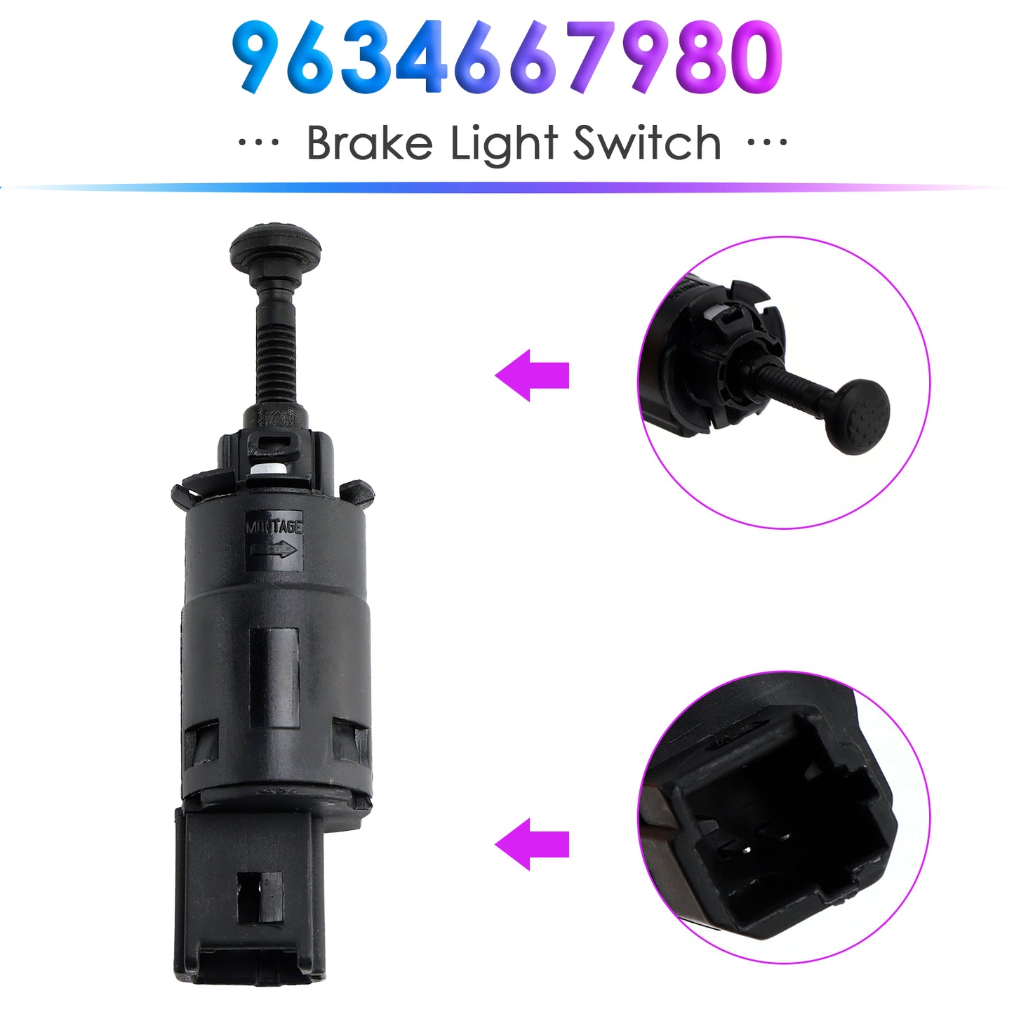 Peugeot 206 + CC SW Partner 453444 9634667980 Brake Light Switch