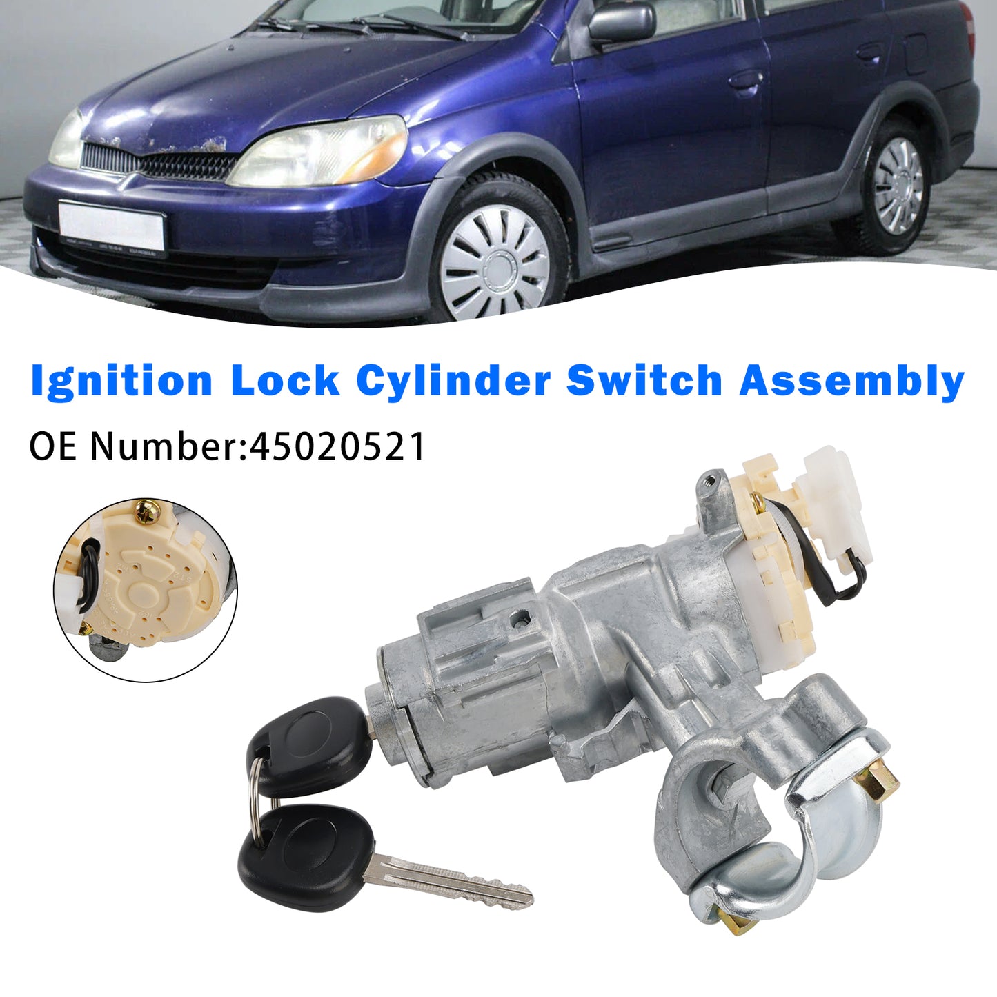 2000-2005 Toyota Echo 45020521 Ignition Lock Cylinder Switch Assembly