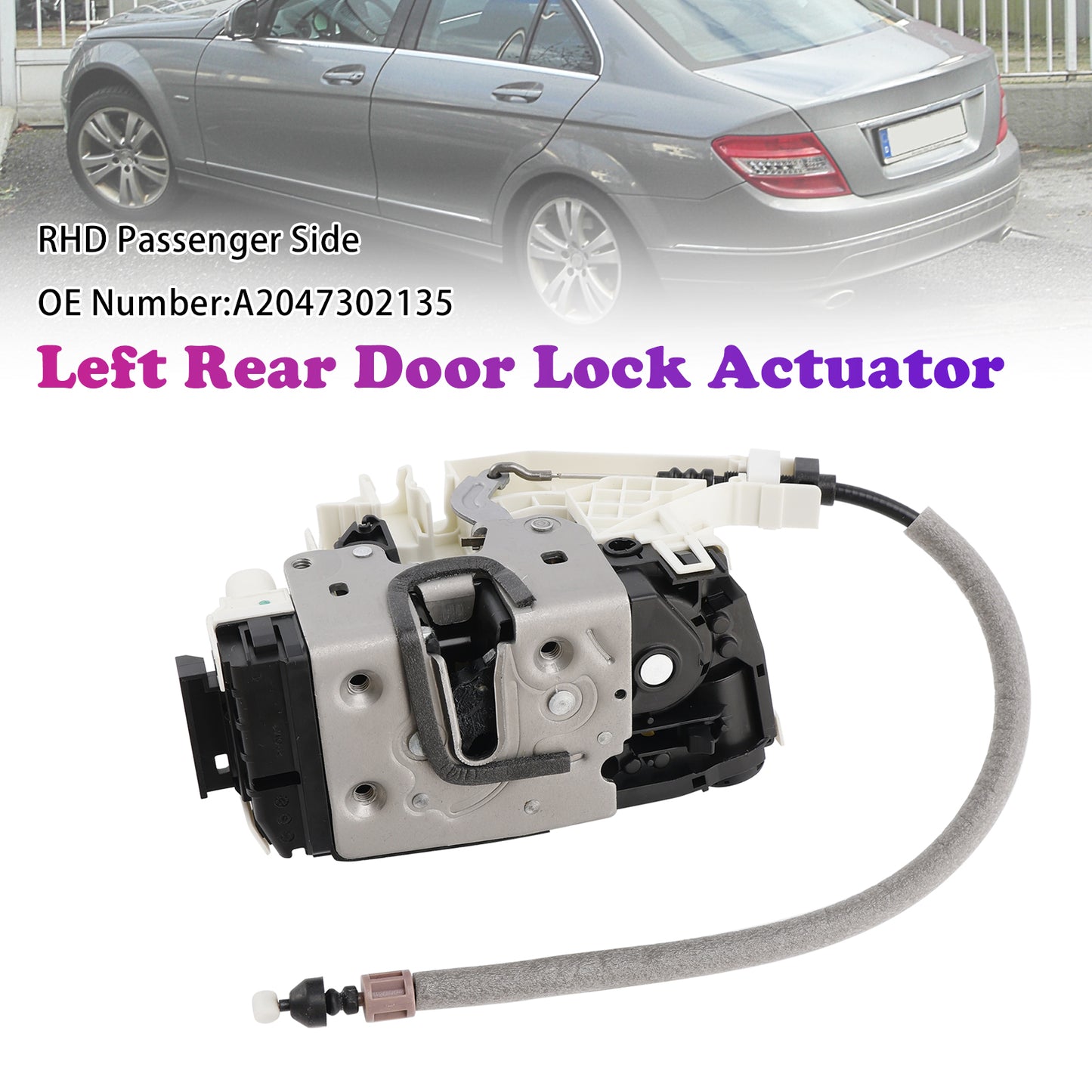 2007-2011 Mercedes C-Class W204 A2047302135 Left Rear Door Lock Actuator