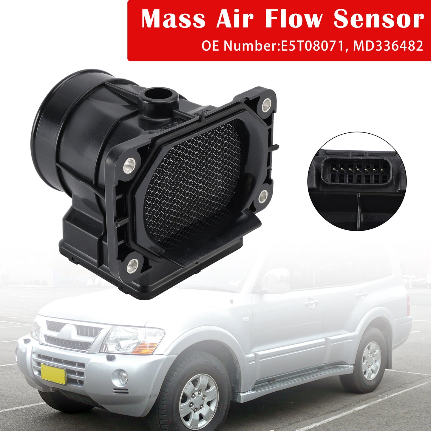 12/1997-5/2001 Mitsubishi Challenger PA 6G72 3.0L E5T08071 Mass Air Flow Meter Sensor