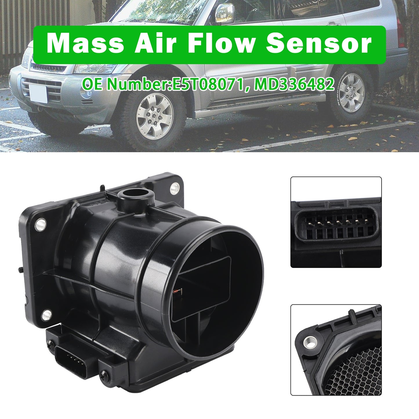 12/1997-5/2001 Mitsubishi Challenger PA 6G72 3.0L E5T08071 Mass Air Flow Meter Sensor
