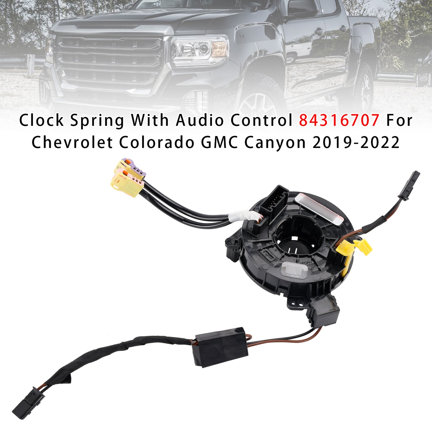 2019-2022 Chevrolet Colorado GMC Canyon 84316707 Clock Spring With Audio Control
